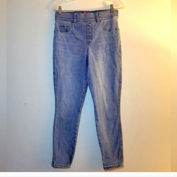 SPANX ANKLE Skinny Pull On Legging Jeans In Light Vintage Wash Size M - Picture 5 of 14